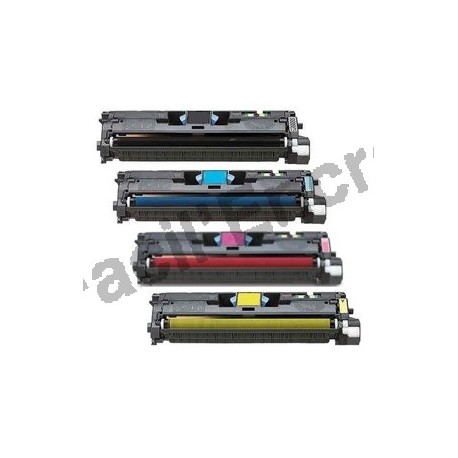 Pack HP Q3960A+Q3961+Q3962+Q3963 Lot de 4 Cartouches Toners Lasers Compatibles