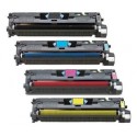 Pack FG Encre Cartouche de Toner Compatible pour HP Q3960A+Q3961+Q3962+Q3963 Lot de 4