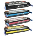 FG Encre Cartouche de Toner Compatible pour HP Q5950A + Q5951A + Q5952A + Q5953A Lot de 4