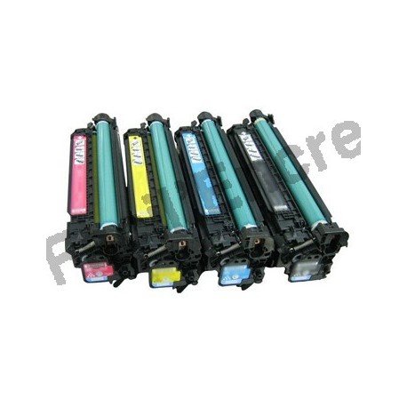 HP CE250X/CE251A/CE252A/CE253A Lot de 4 Cartouches Toners Lasers Compatibles