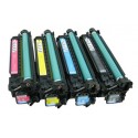 FG Encre Cartouche de Toner Compatible pour HP CE250X/CE251A/CE252A/CE253A Lot de 4