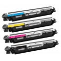 FG Encre Cartouche de Toner Compatible pour HP CE310A + CE311A + CE312A + CE313A Lot de 4