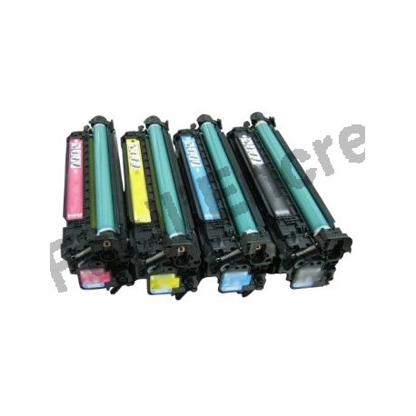 HP CE340A + CE341A + CE342A + CE343A Lot de 4 Cartouches Toners Lasers Compatibles