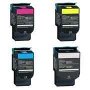 LEXMARK C540 BK/C/M/Y Lot de 4 Cartouches Toners Lasers Compatibles