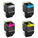 FG Encre Cartouche de Toner Compatible pour Lexmark 702H CS310 CS410 CS510 BK/C/M/Y Pack de 4