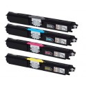 FG Encre Cartouche de Toner Compatible pour Epson ACULASER CX16 / C1600 Lot de 4