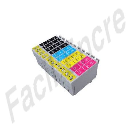 EPSON Pack de 10 Cartouches compatibles C13T06154010