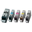 FGE Pack de 5 Cartouches d'encre compatibles CANON PGI520 / CLI521