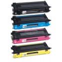 FG Encre Cartouche de Toner Compatible pour Brother TN195 TN196 TN197 TN198 BK/C/M/Y Lot de 4