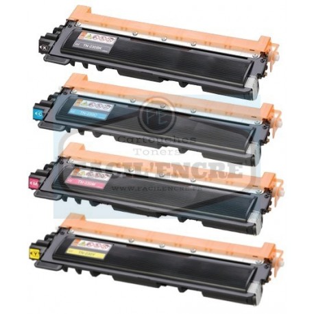 FG Encre Cartouche de Toner Compatible pour Brother TN210 Lot de 4