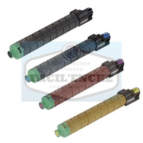 FG Encre Pack de 4 Toners Compatible pour Ricoh Aficio MP C3502