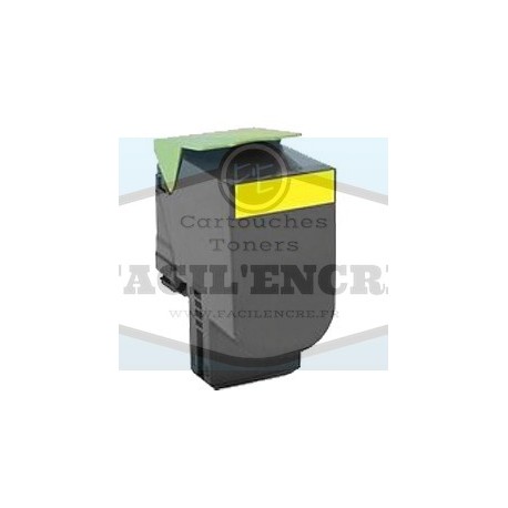 FG Encre Toner Jaune Haute Capacité Compatible pour Lexmark CS510