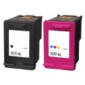 FGE Pack de 2 Cartouches d'encre compatibles HP 300XL