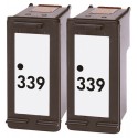 FGE Pack de 2 Cartouches d'encre compatibles pour HP 339