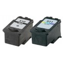 FGE Pack de 2 Cartouches d'encre compatibles pour CANON PG510 CL511