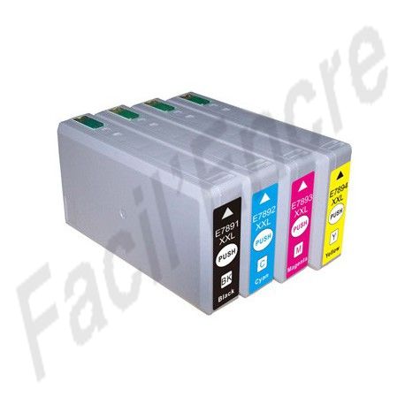 EPSON Pack de 4 Cartouches compatibles T7891/T7892/T7893/T7894 Cartouches compatibles