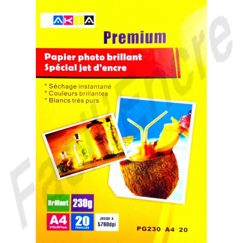 Papier Photo Brillant A4 - Eco pack - 200 g/m² - 20 Feuilles