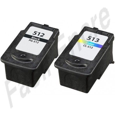 CANON Pack PG-512 + CL-513 Cartouches compatibles