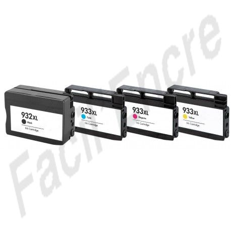 HP Pack n°932XL + n°933XL Cartouches compatibles