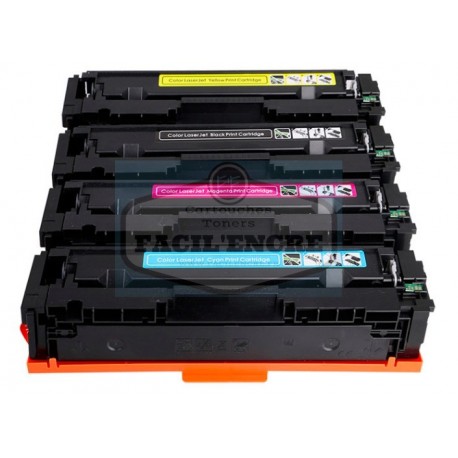 FG ENCRE Lot de 4 cartouches compatibles pour HP CF530A CF531A CF532A CF533A / 205A