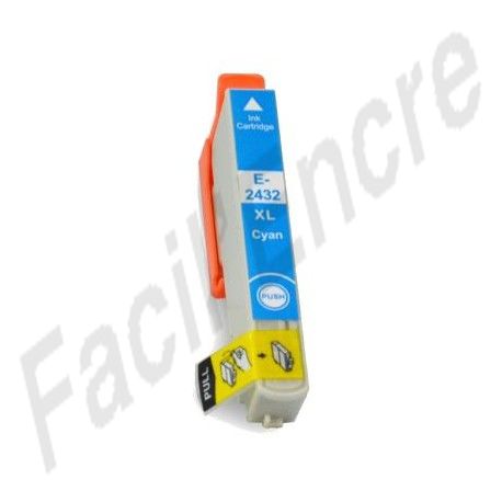 HP n°24XL / T2432 cartouche Cyan compatible