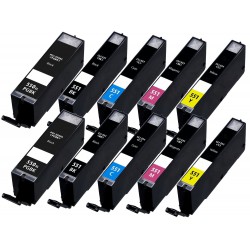 CANON Pack PGI550-CLI551 Pack de 10 Cartouches compatibles