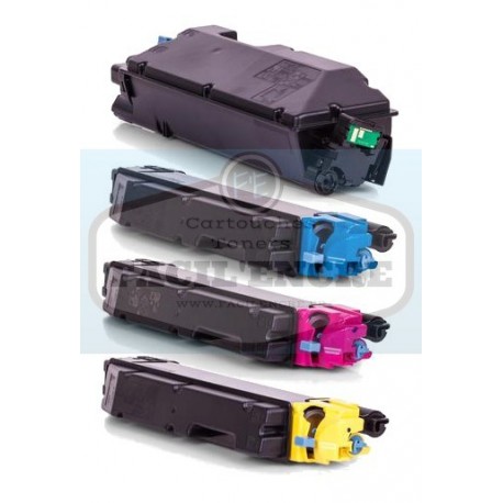 FG ENCRE Lot de 4 Toners Haute capacité compatible pour Kyocera TK5270