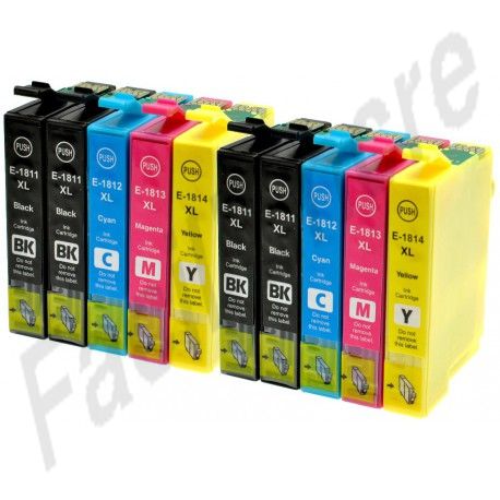 EPSON Pack T1806 / T1816 Pack de 10 Cartouches compatibles