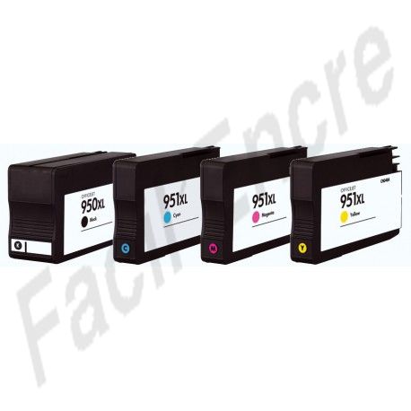 BROTHER n°950XL + n°951XL Pack de 4 Cartouches compatibles